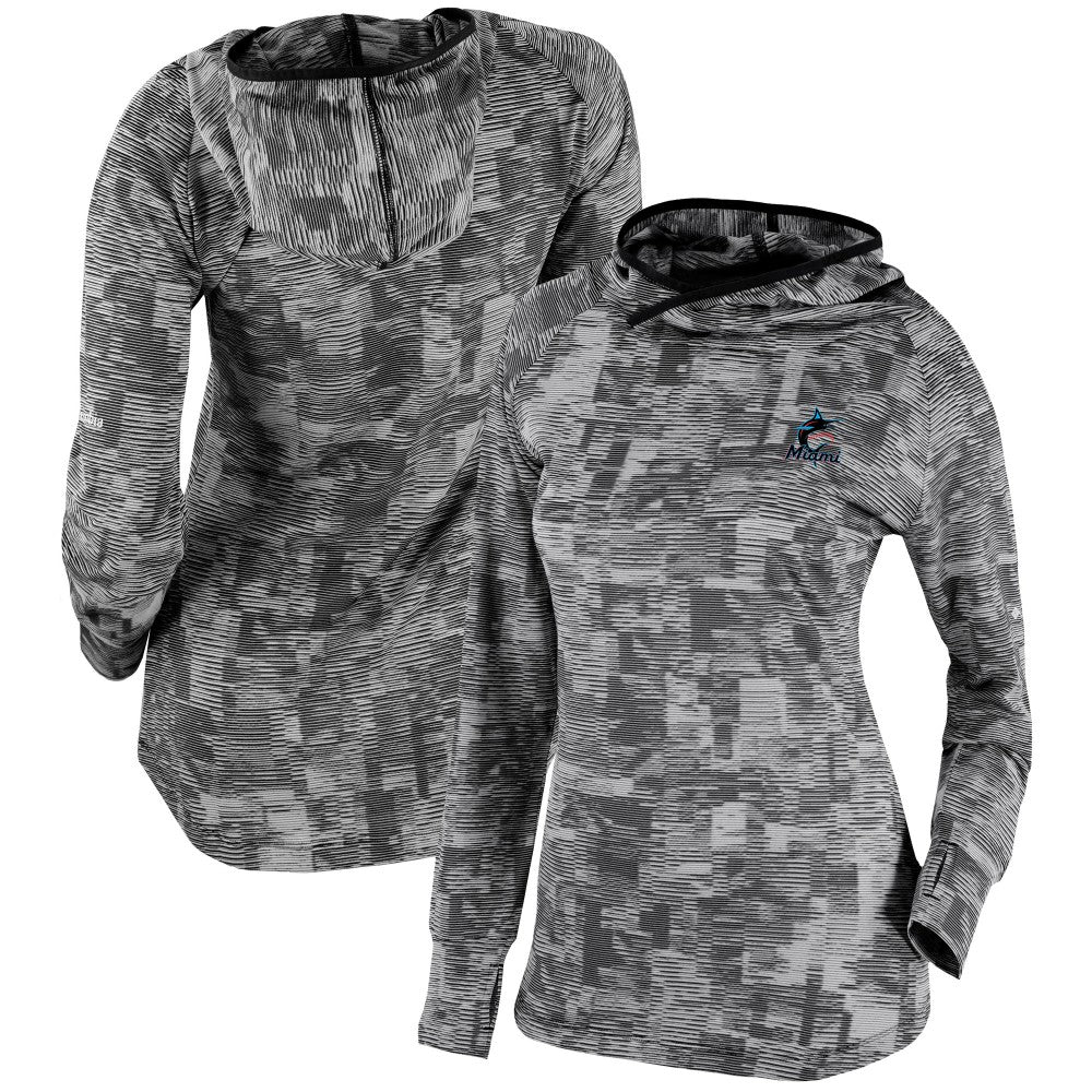 Miami Marlins Women's Omni-Wick Sunday Ball Pullover Hoodie - Black | Columbia
