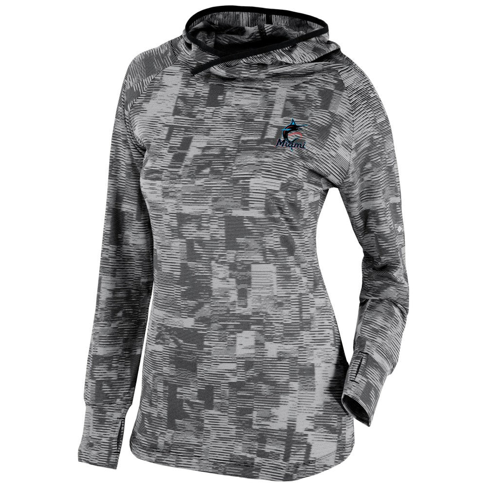Miami Marlins Women's Omni-Wick Sunday Ball Pullover Hoodie - Black | Columbia
