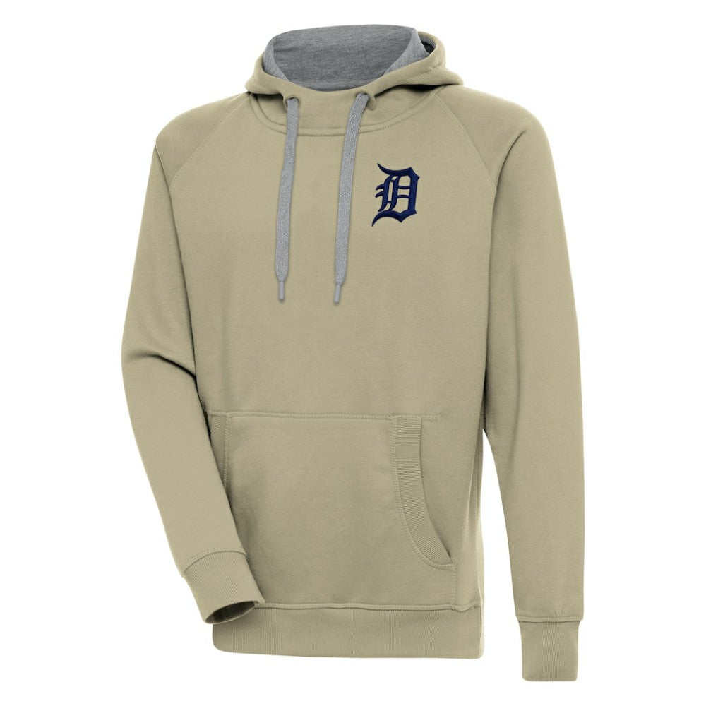 Detroit Tigers Antigua Victory Pullover Hoodie - Khaki