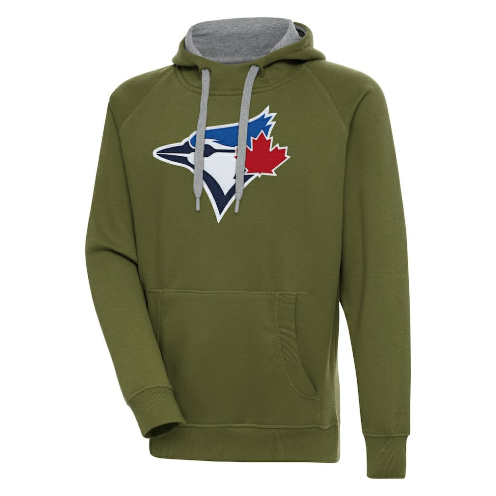 Toronto Blue Jays Antigua Victory Pullover Hoodie - Olive