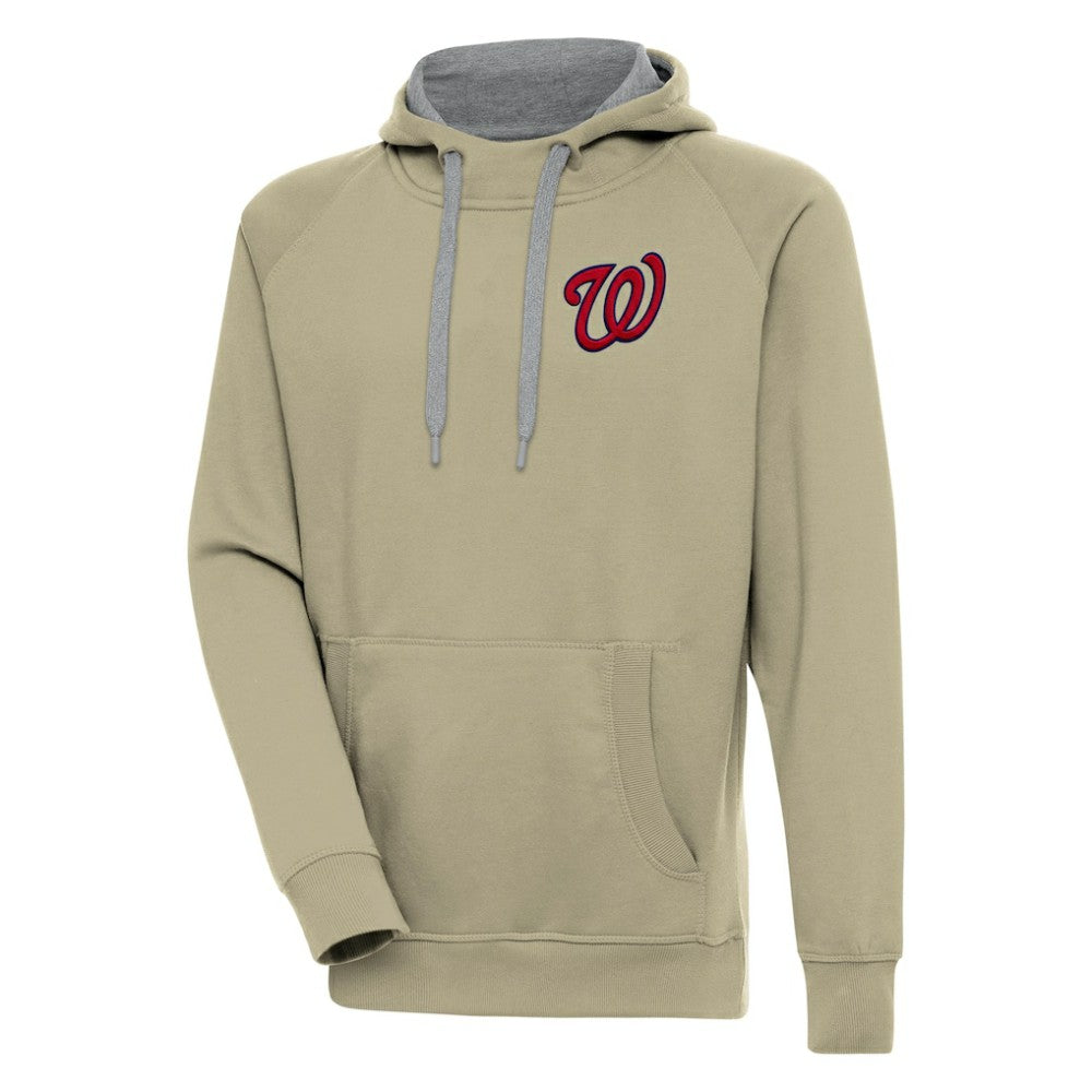 Washington Nationals Antigua Victory Pullover Hoodie - Khaki