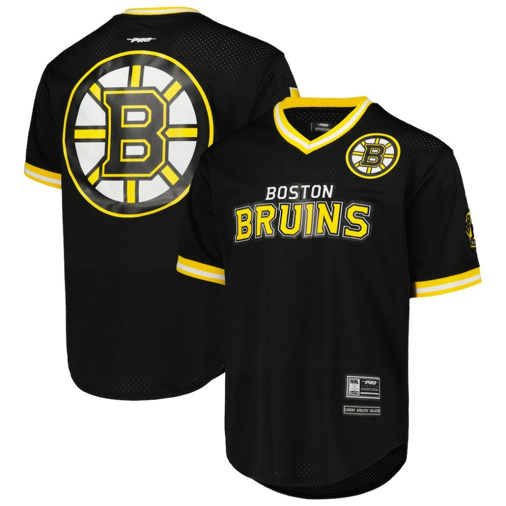 Boston Bruins Pro Standard Classic Mesh V-Neck T-Shirt