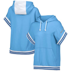 Atlanta Braves Lusso Women's Mabel Tri-Blend Short Sleeve Pullover Hoodie - Light Blue