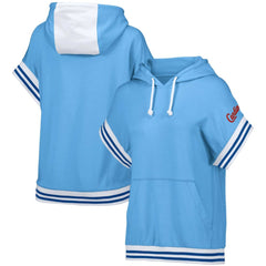 St. Louis Cardinals Lusso Women's Mabel Tri-Blend Short Sleeve Pullover Hoodie - Light Blue