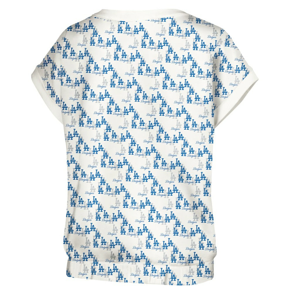 Los Angeles Dodgers Lusso Women's Madge Dolman Tri-Blend T-Shirt - White