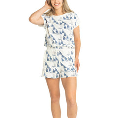 Los Angeles Dodgers Lusso Women's Madge Dolman Tri-Blend T-Shirt - White