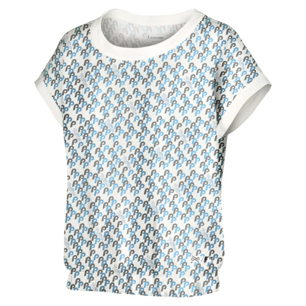 Philadelphia Phillies Lusso Women's Madge Dolman Tri-Blend T-Shirt - White