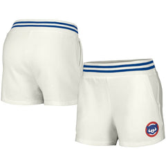 Chicago Cubs Lusso Women's Maeg Tri-Blend Pocket Shorts - White