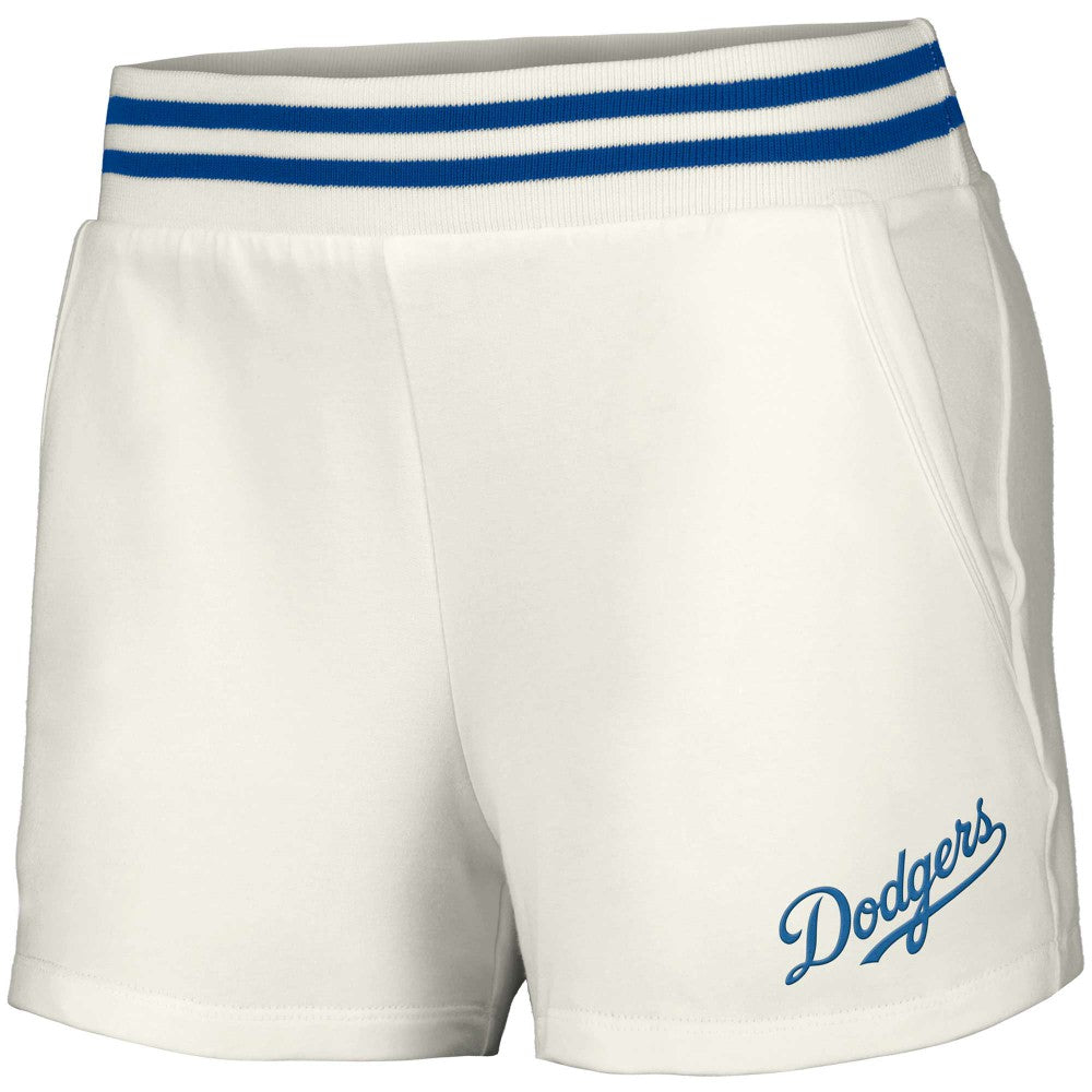 Los Angeles Dodgers Lusso Women's Maeg Tri-Blend Pocket Shorts - White