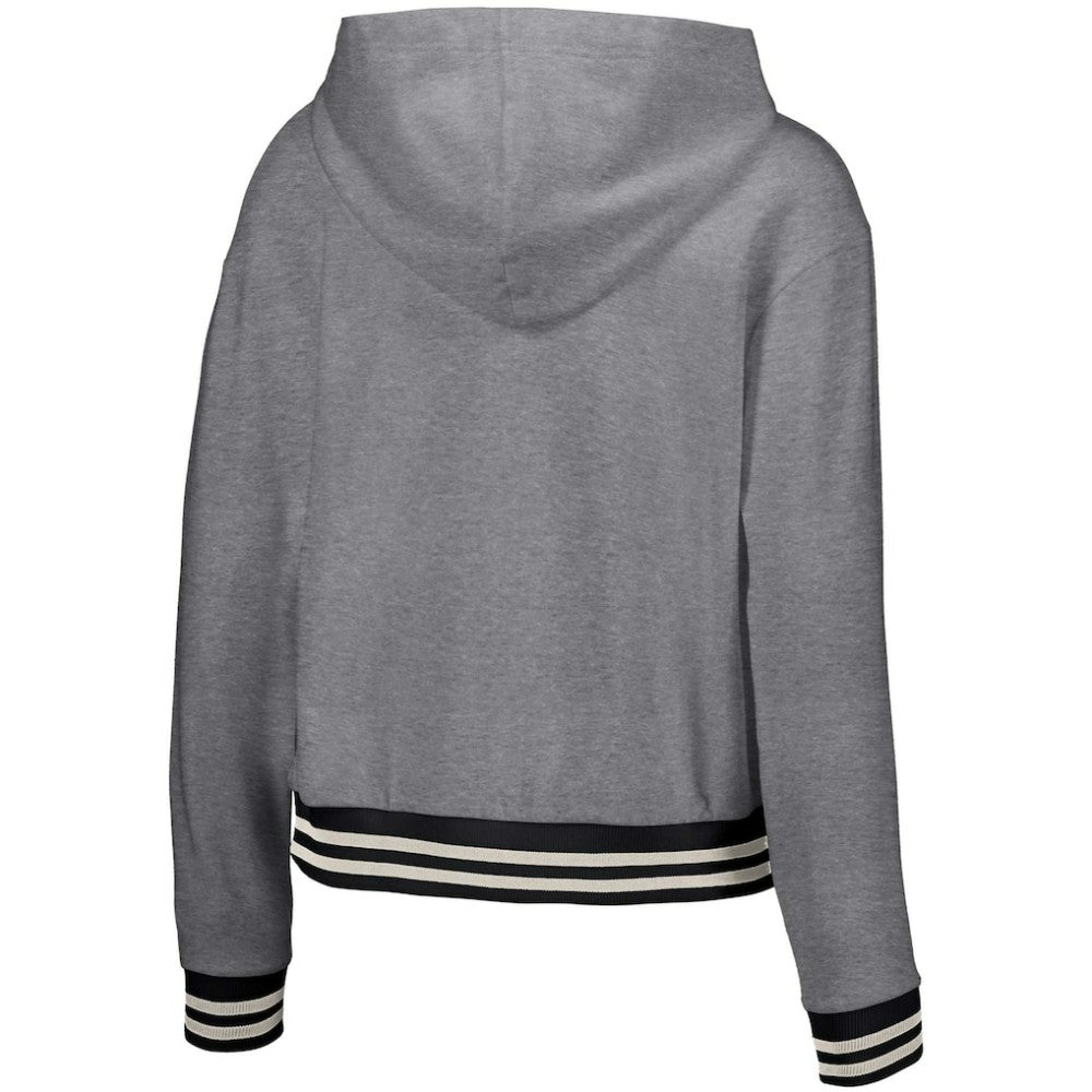 San Francisco Giants Lusso Women's Magnolia Tri-Blend Quarter-Zip Hoodie - Gray