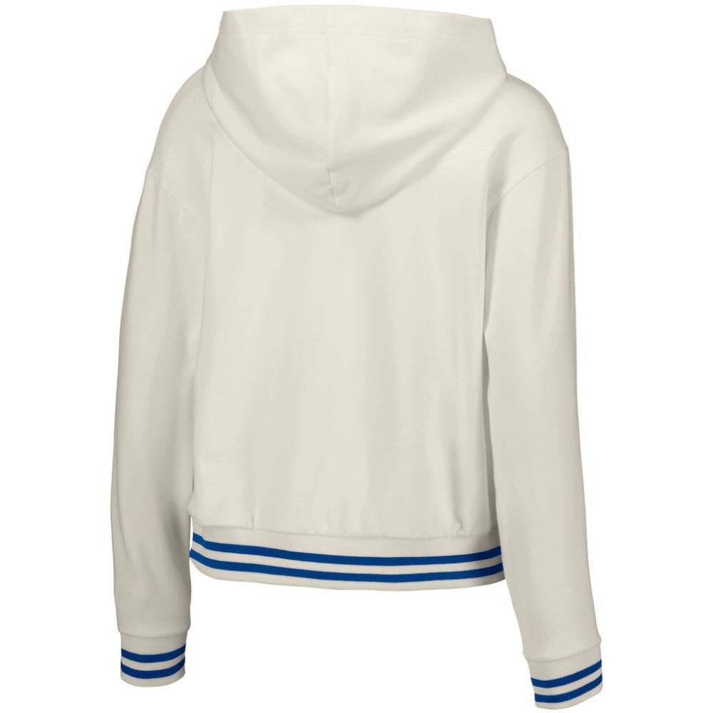Atlanta Braves Lusso Women's Magnolia Tri-Blend Quarter-Zip Hoodie - White