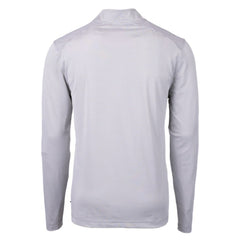 Chicago White Sox Cutter & Buck Virtue Eco Pique Micro Stripe Recycled Quarter-Zip Pullover Top - Gray/White