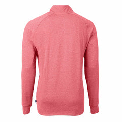 Cleveland Guardians Cutter & Buck Adapt Eco Knit Stretch Recycled Quarter-Zip Pullover Top - Heather Red