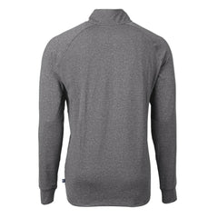 San Diego Padres Cutter & Buck Adapt Eco Knit Stretch Recycled Quarter-Zip Pullover Top - Heather Black