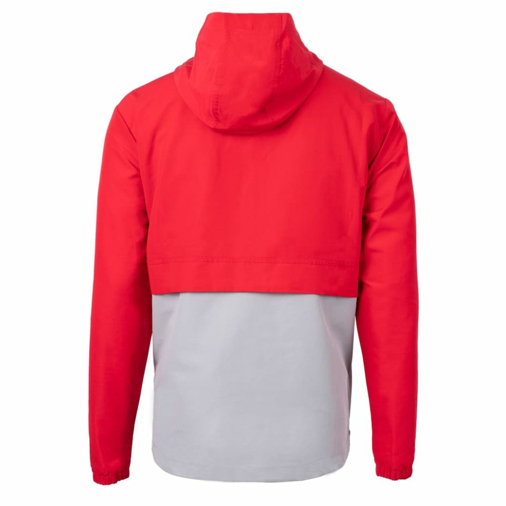 Boston Red Sox Cutter & Buck Charter Eco Recycled Half-Zip Anorak Jacket - Red/Gray