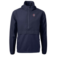 Chicago Cubs Cutter & Buck Charter Eco Recycled Half-Zip Anorak Jacket - Navy