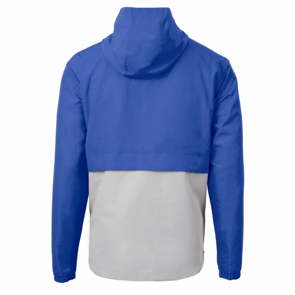 Chicago Cubs Cutter & Buck Charter Eco Recycled Half-Zip Anorak Jacket - Royal/Gray