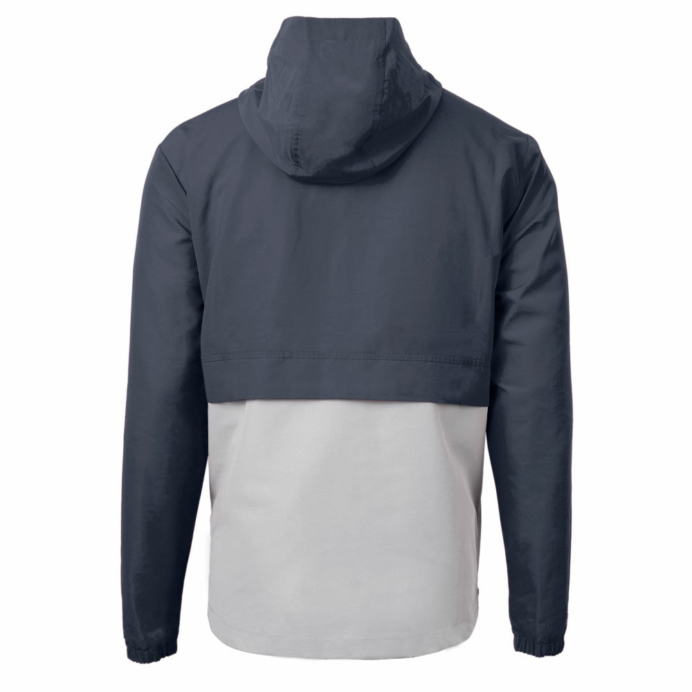 Cleveland Guardians Cutter & Buck Charter Eco Recycled Half-Zip Anorak Jacket - Navy/Gray