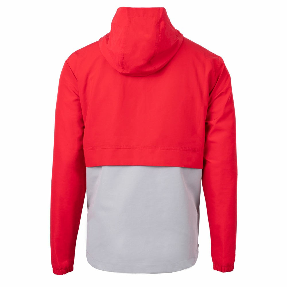 Cleveland Guardians Cutter & Buck Charter Eco Recycled Half-Zip Anorak Jacket - Red/Gray