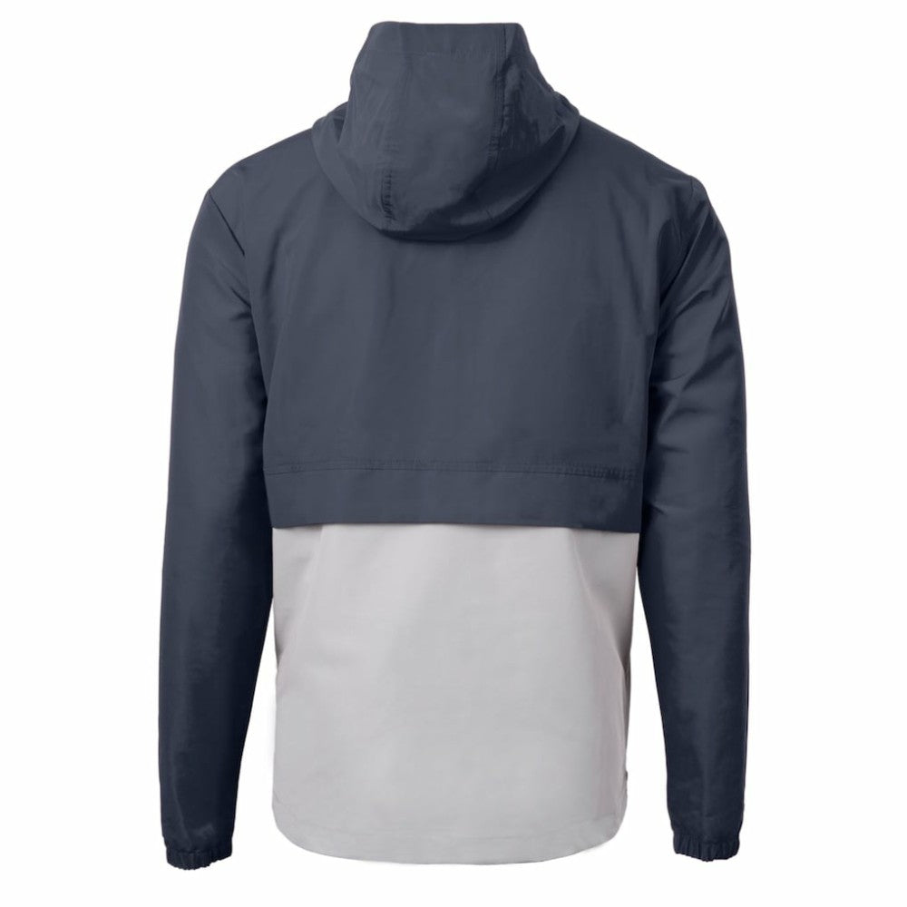 Detroit Tigers Cutter & Buck Charter Eco Recycled Half-Zip Anorak Jacket - Navy/Gray