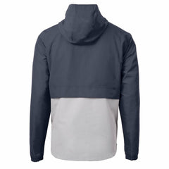Detroit Tigers Cutter & Buck Charter Eco Recycled Half-Zip Anorak Jacket - Navy/Gray