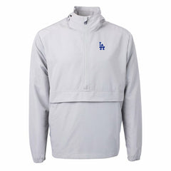 Los Angeles Dodgers Cutter & Buck Charter Eco Recycled Half-Zip Anorak Jacket - Gray