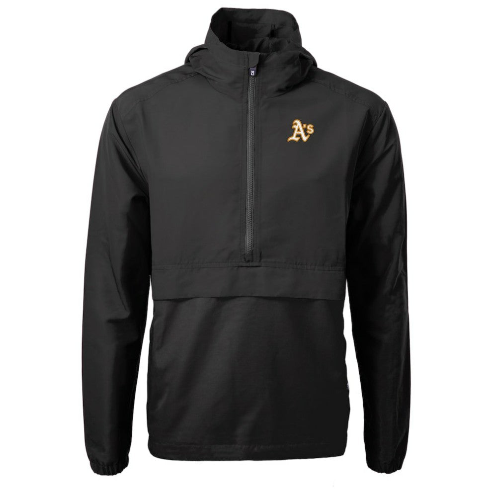 Athletics Cutter & Buck Charter Eco Recycled Half-Zip Anorak Jacket - Black