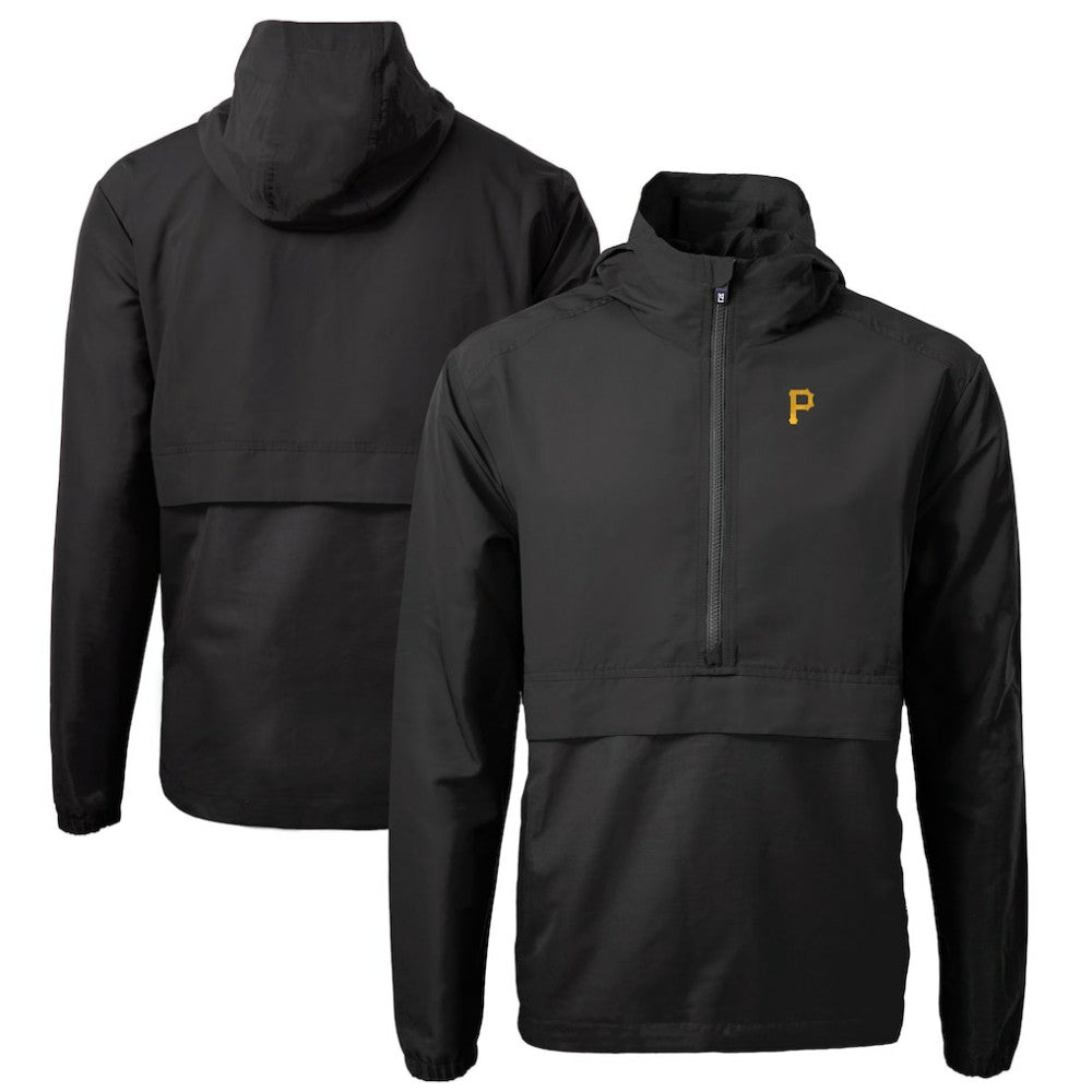 Pittsburgh Pirates Cutter & Buck Charter Eco Recycled Half-Zip Anorak Jacket - Black
