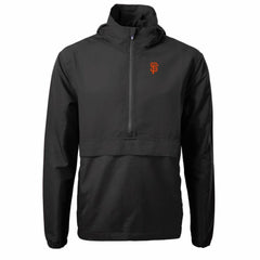 San Francisco Giants Cutter & Buck Charter Eco Recycled Half-Zip Anorak Jacket - Black