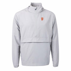San Francisco Giants Cutter & Buck Charter Eco Recycled Half-Zip Anorak Jacket - Gray