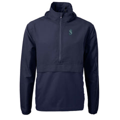 Seattle Mariners Cutter & Buck Charter Eco Recycled Half-Zip Anorak Jacket - Navy
