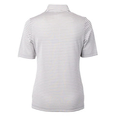 Philadelphia Phillies Cutter & Buck Women's Virtue Eco Pique Stripe Top - Gray