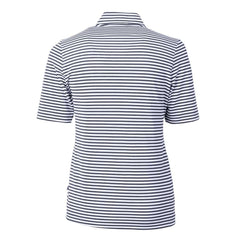 Toronto Blue Jays Cutter & Buck Women's Virtue Eco Pique Stripe Top - Navy