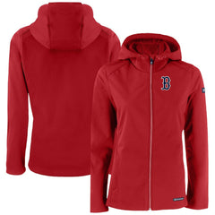 Boston Red Sox Cutter & Buck Women's Evoke Eco Softshell Recycled Full-Zip Jacket - Red