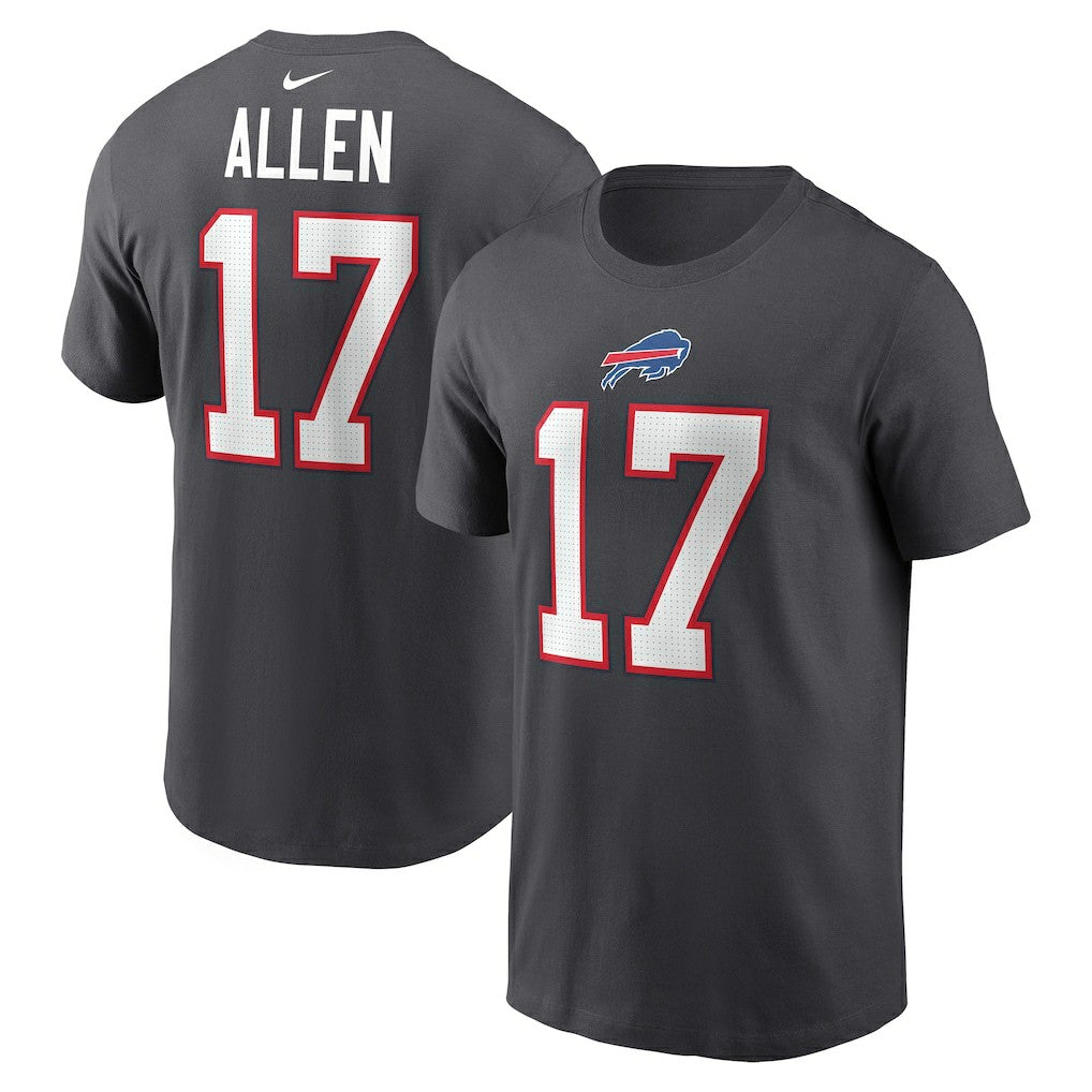 NFL Buffalo Bills Josh Allen  Player Name & Number T-Shirt