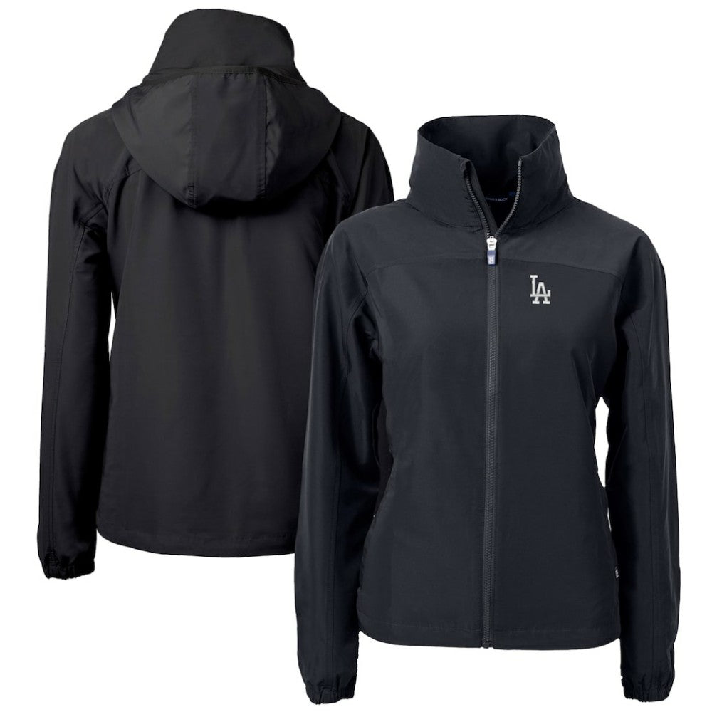 Los Angeles Dodgers Cutter & Buck Women's Charter Eco Recycled Full-Zip Jacket - Black