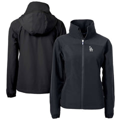 Los Angeles Dodgers Cutter & Buck Women's Charter Eco Recycled Full-Zip Jacket - Black