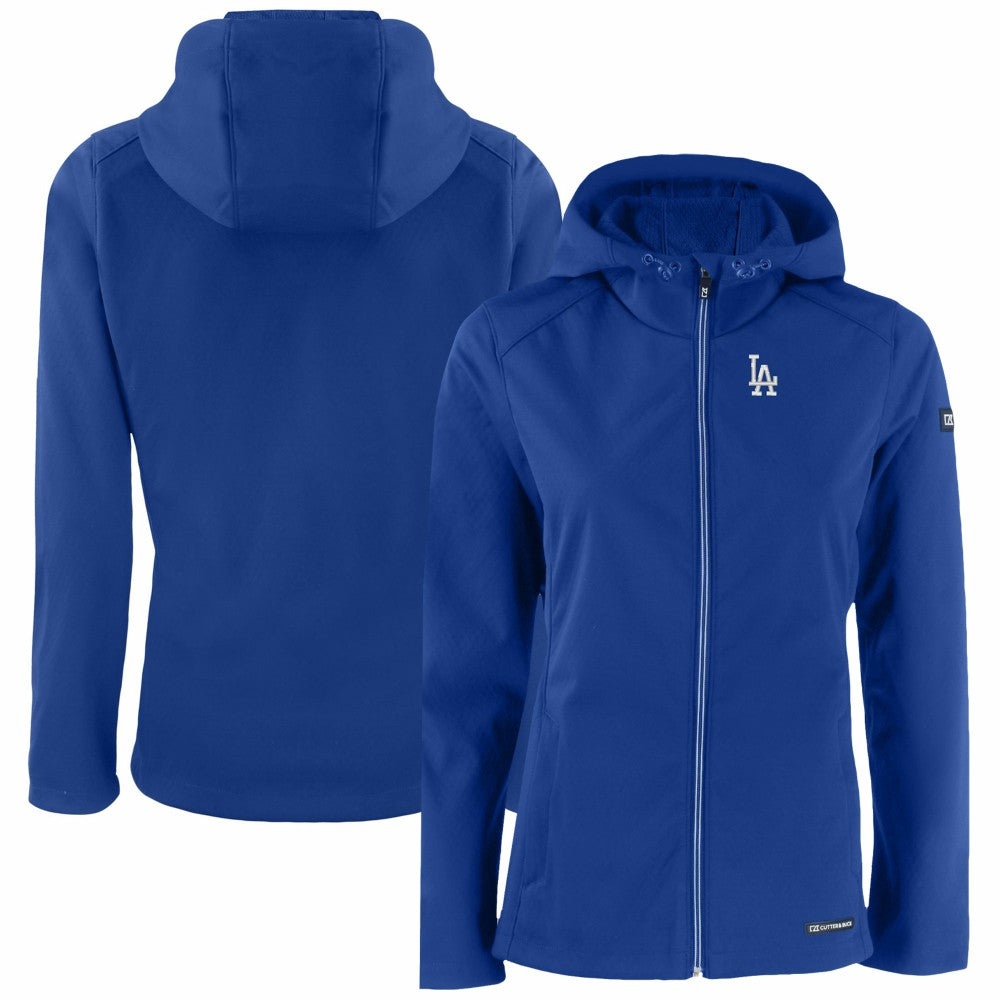 Los Angeles Dodgers Cutter & Buck Women's Evoke Eco Softshell Recycled Full-Zip Jacket - Royal