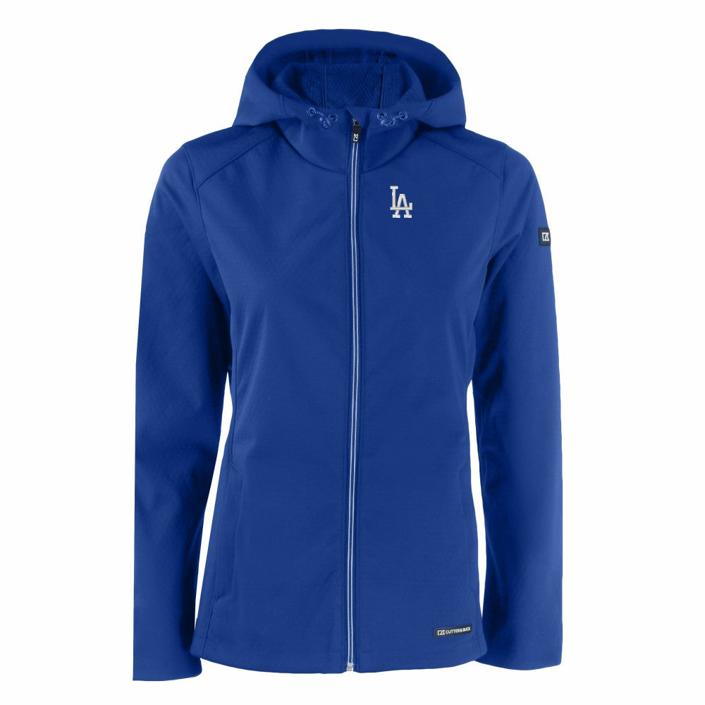 Los Angeles Dodgers Cutter & Buck Women's Evoke Eco Softshell Recycled Full-Zip Jacket - Royal