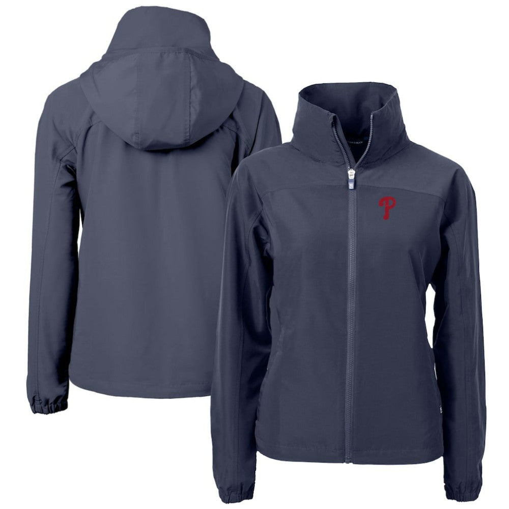 Philadelphia Phillies Cutter & Buck Women's Charter Eco Recycled Full-Zip Jacket - Navy