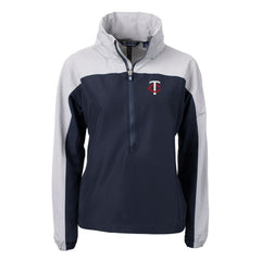 Minnesota Twins Cutter & Buck Women's Charter Eco Recycled Half-Zip Anorak Jacket - Navy