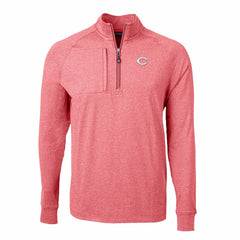Cincinnati Reds Cutter & Buck Big & Tall Adapt Eco Knit Stretch Recycled Quarter-Zip Pullover Top - Heather Red