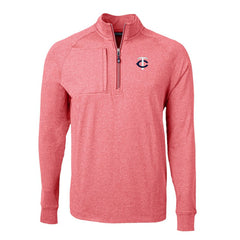 Minnesota Twins Cutter & Buck Big & Tall Adapt Eco Knit Stretch Recycled Quarter-Zip Pullover Top - Heather Red