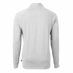 New York Mets Cutter & Buck Big & Tall Adapt Eco Knit Stretch Recycled Quarter-Zip Pullover Top - Heather Gray