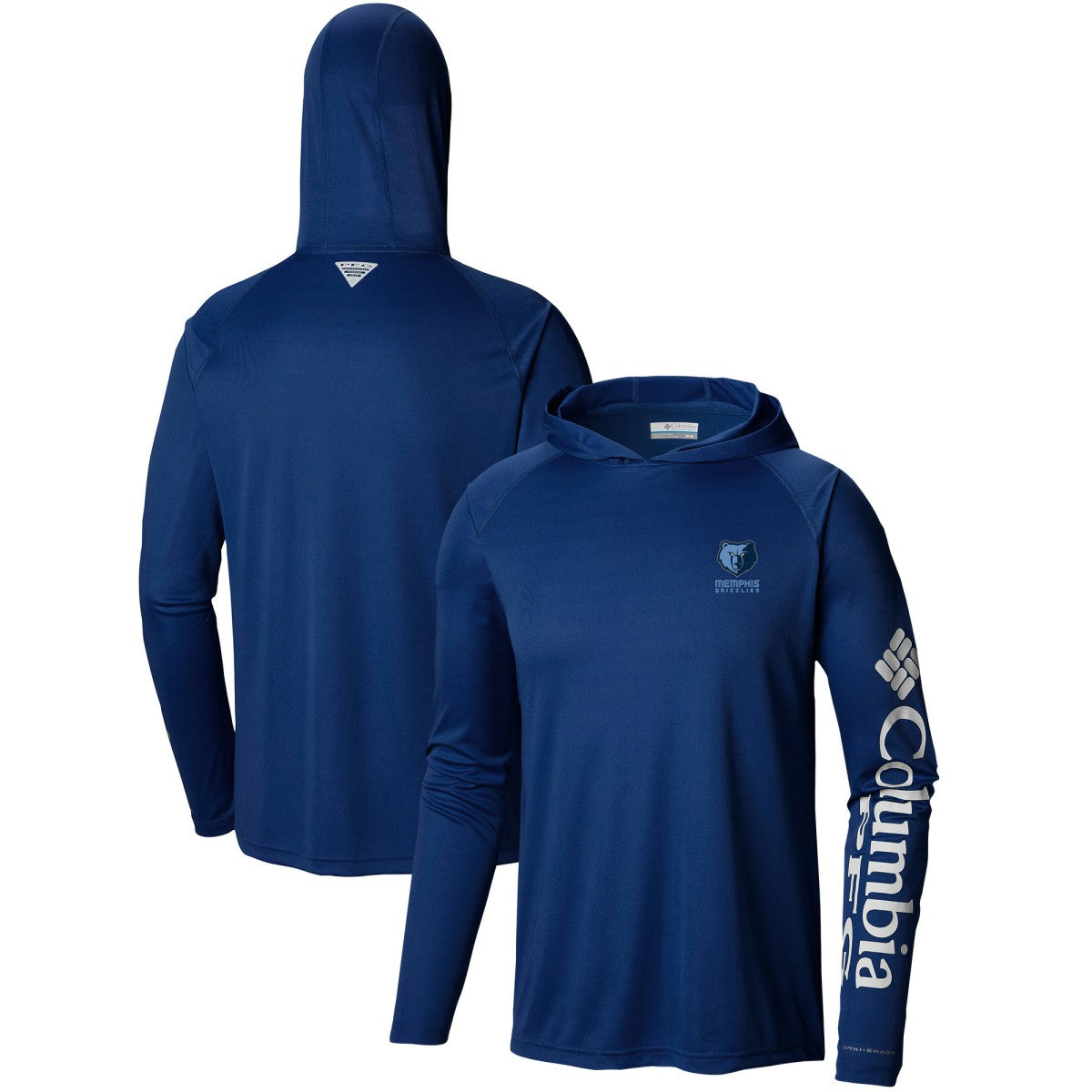 Memphis Grizzlies Terminal Tackle Long Sleeve Hoodie T-Shirt - Navy | Columbia for sale