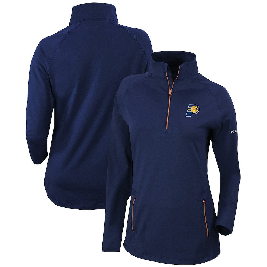 Indiana Pacers Women's Omni-Wick Outward Nine Quarter-Zip Pullover Top - Navy | Columbia outlet