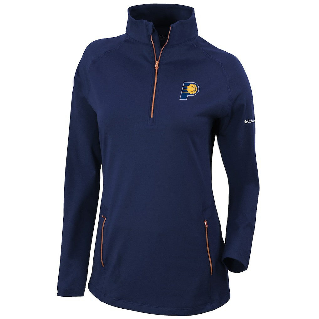 Indiana Pacers Women's Omni-Wick Outward Nine Quarter-Zip Pullover Top - Navy | Columbia outlet