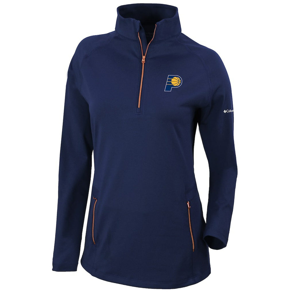 Indiana Pacers Women's Omni-Wick Outward Nine Quarter-Zip Pullover Top - Navy | Columbia outlet