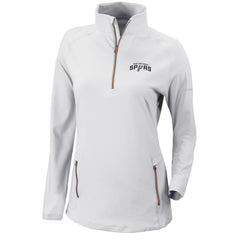 San Antonio Spurs Women's Omni-Wick Outward Nine Quarter-Zip Pullover Top - White | Columbia discount