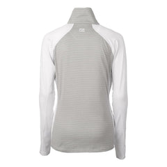 NFL San Francisco 49ers Cutter & Buck Women's Helmet Logo DryTec Forge Tonal Stripe Stretch Half-Zip Top